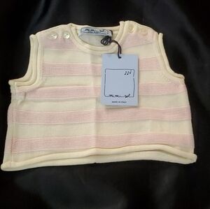 Nwt MIMISOL Knitted Tank Top ITALY  Size 6M
